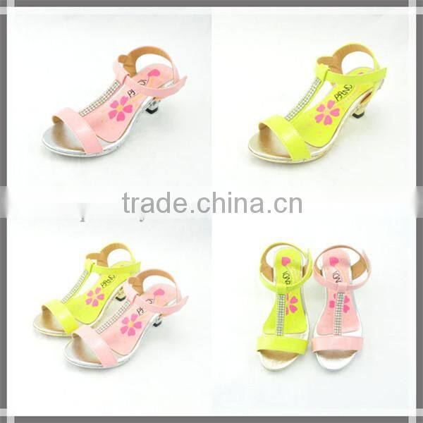 2015 kids high heel sandals high heel shoes