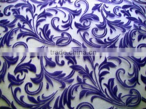 Wholesale Crystal Flocking Organza