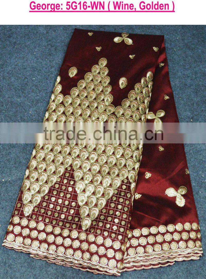 wholesale 100% cotton voile fabrics/ george lace with deaded for causal clothing