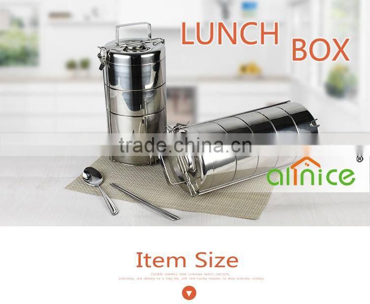 multipurpose large capacity 4-5layers stainless steel thermos bento box/food container