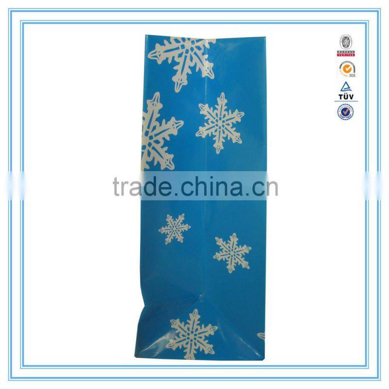handbags wholesale china blue snowflake printing unique paper bag