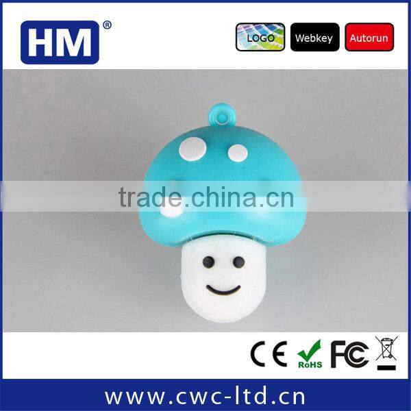 PVC cartoon USB flash drives mushroom shape wholesale 2GB4GB8GB16GB Custom Solution LOGO PVC/SILICONE USB flash drive