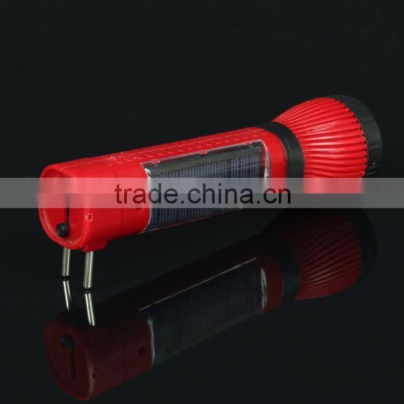 2016 Solar Led Torch Flashlight Electronic Plastic WIth inside Power