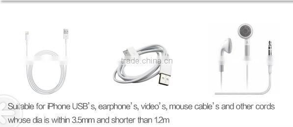 2014 high quality Auto Cable Winder for earphone, headphone, data cable, charging cable