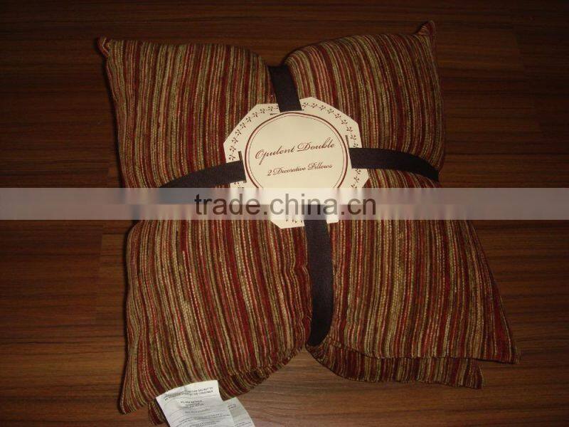 Embroidery chevron linen cushion