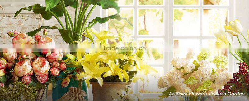 Single head red anthurium flowers, 51cm anthurium artificial flowers for public decoration