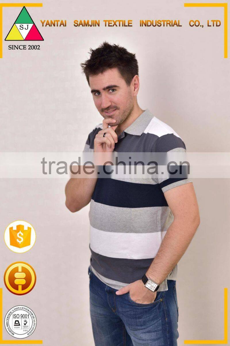 2016 men's clothes wholesale price shirts Men striped shirt Men's summer wear
