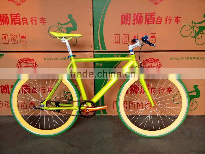 700C spoke wheel bicycle complete fixed gear bike