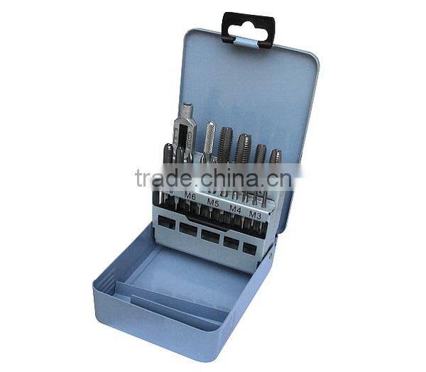 China tool factory screw threading tool set hand tap set 3mm to 12mm