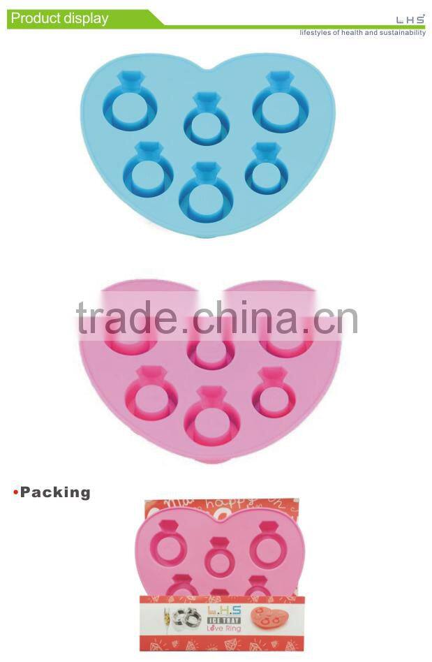 100% food grade wedding gift love diamond ring ice cube