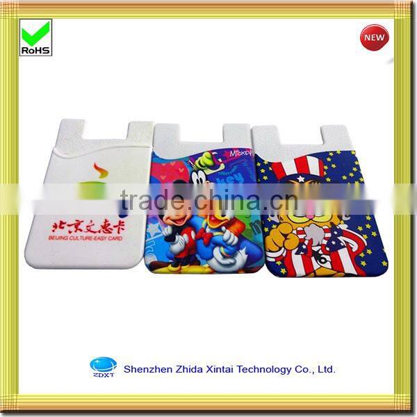 mobile phone silicone 3M stricker fancy card holder