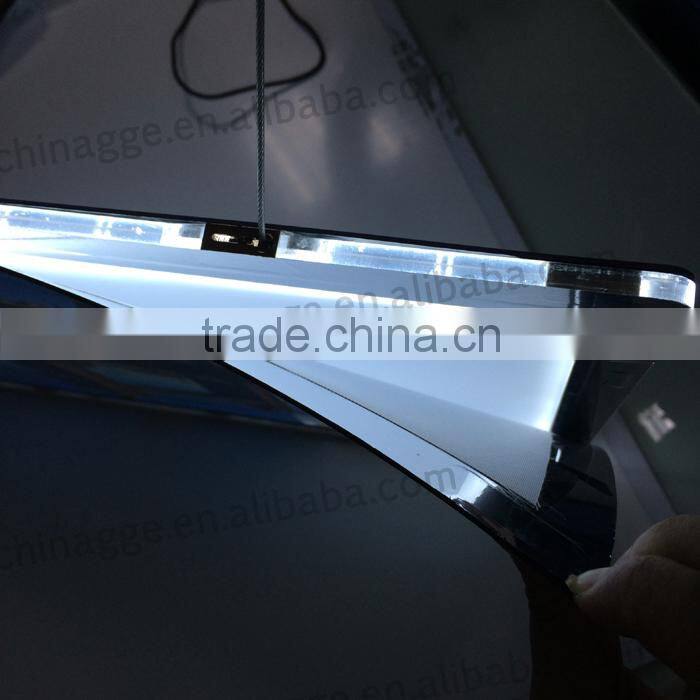 LED Illuminated Window Dispay Edge Lit Frame Acrylic Crystal Edge Lit LED Poster Frame