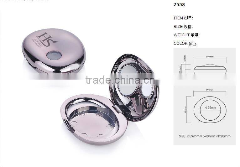 China manufacturer empty makeup foundation powder with mirror
