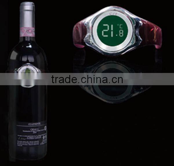 Digital red wine bottle thermometer with LCD display