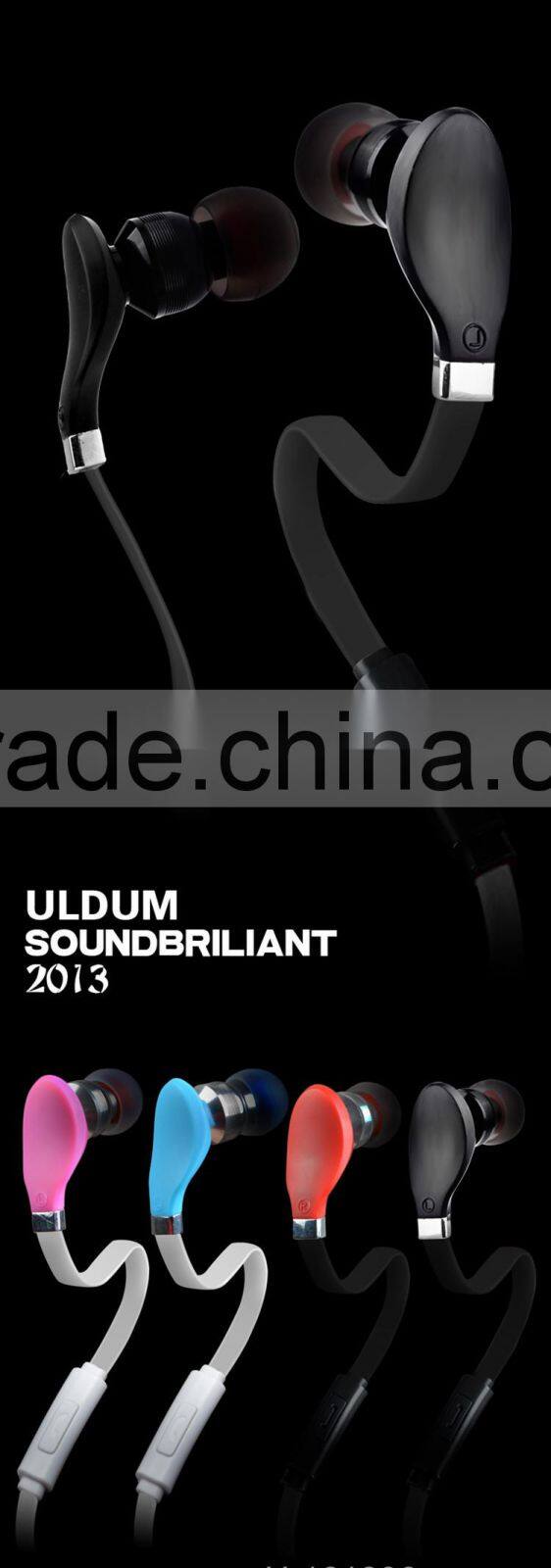 ULDUM clear sound stereo cute cheap handsfree mp3 player earphone