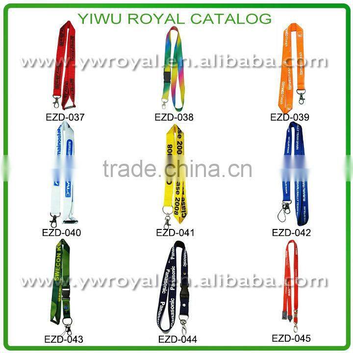 Popular Logo Imprint Polyester Single College Custom Lanyard