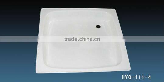 round cast iron enamel shower tray