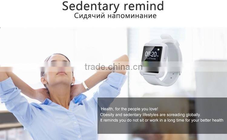 Healthy life 1.44 inch Anti-lost three color u8 smart watch andriod