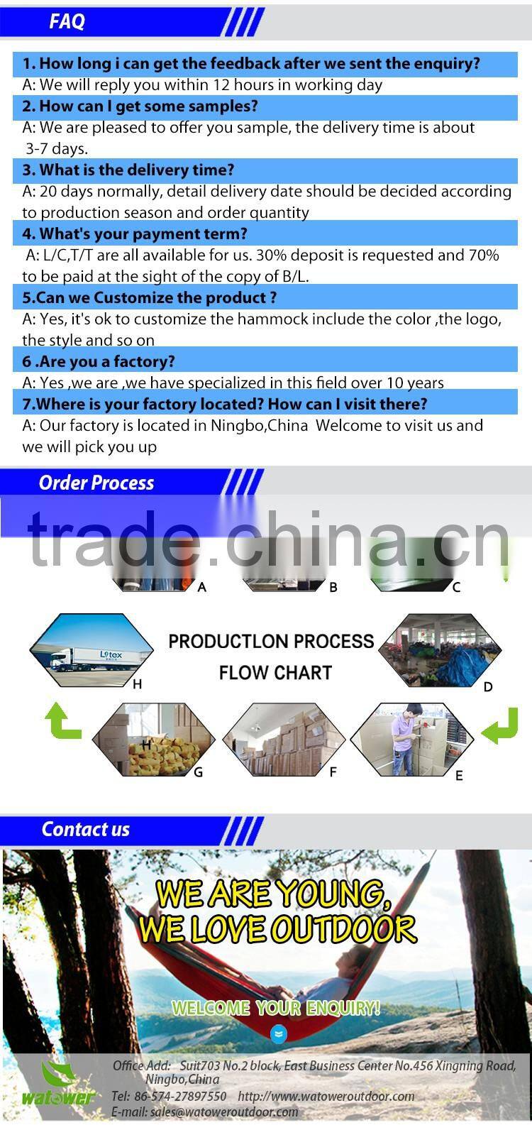 NBWT delivery on time with straps camping hammock,parachute hammock