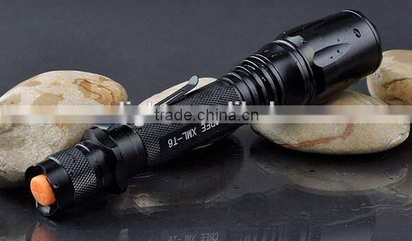 Hot Sale V2-858 18650 battery rechargeable long distance torch xm-l T6 led waterproof battery operated lights