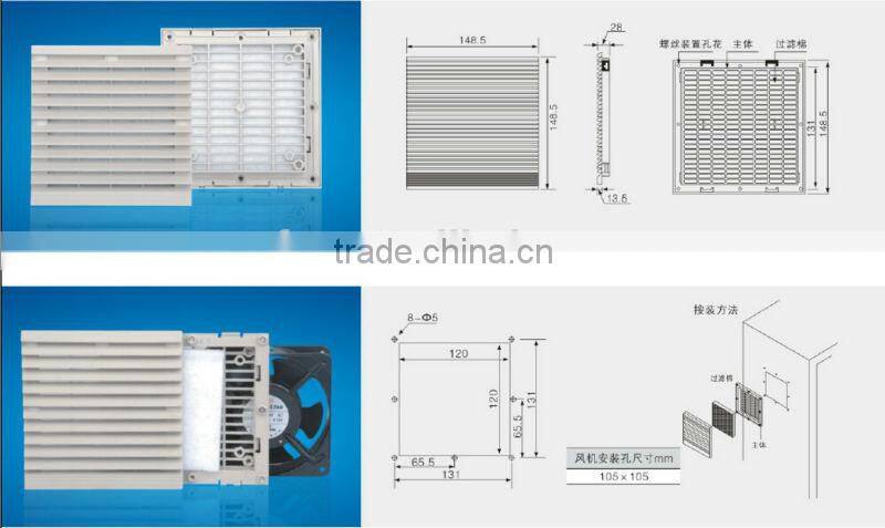 hepa filter cabinet duct proof filter hepa air filter 148x148mm