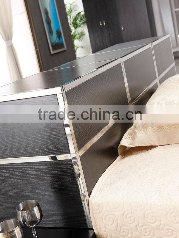 modern metal wood bed