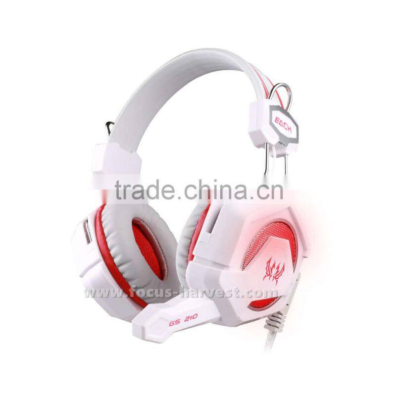 EACH GS210 Gaming Headphones Gaming Headset Gamer Headband Colorful LED Earphones With Mic Stereo Fone De Ouvido for PC Gamers