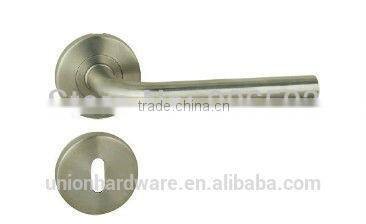 Modern L shape stainless steel door handle with escutcheon 16mm