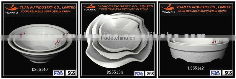 Melamine white flower shape plastic bowls