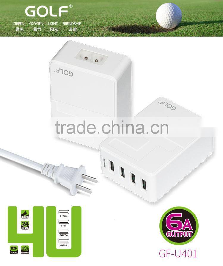 GOLF high quality multi pin power adapter usb travel adapter 4 port usb power adapter