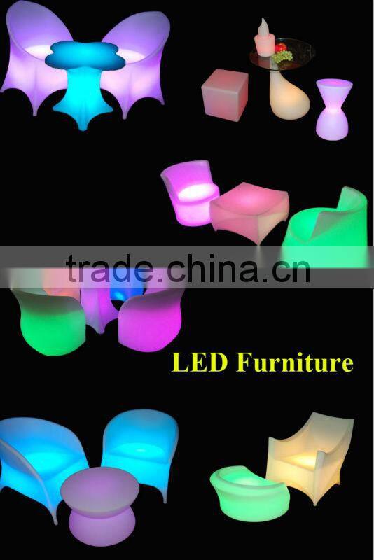 LED series RGB changing led illuminated furniture/solar led light outdoor furniture/bright colored furniture