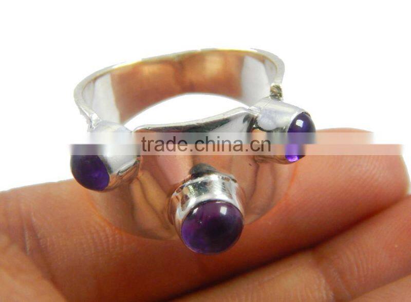 Natural Gorgeous 925 sterling silver amethyst ring JEWELRY EXPORTER