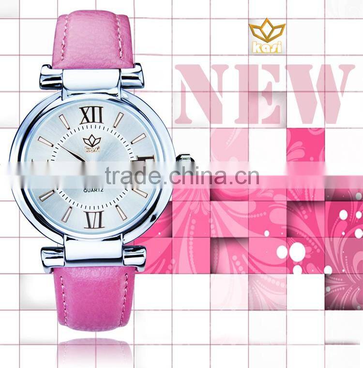 New arrival black leather watchband own your brand stainless steel case back automatic watch movement lady fashion watch Y030