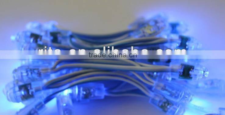 GREEN color led 12mm node,through-hole type,injection made,IP65 rated;DC5V input;0.1W;50pcs a string