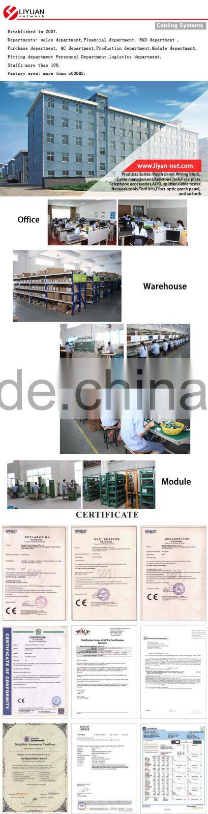 LY-KJ6-38 RJ45 Cat6 UTP/STP Network Keystone Jack / Network Cable Information Keystone Jack 180 Degree modular plug