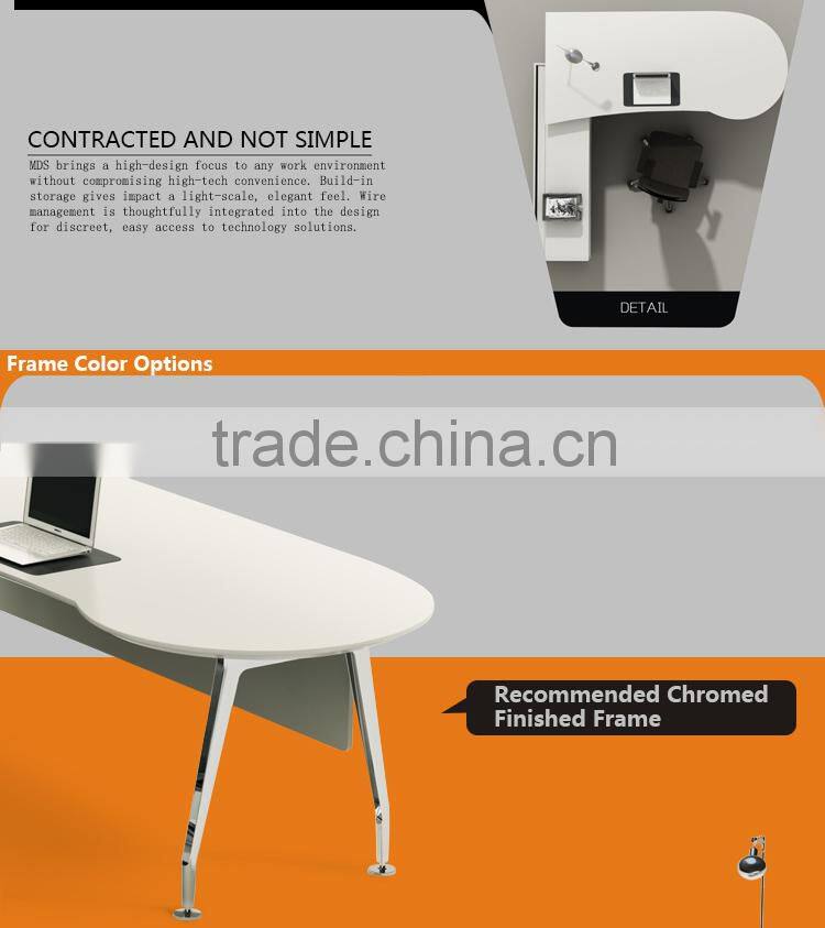 2016 Latest Deisgn CE&UL Certified Curved Office Desk