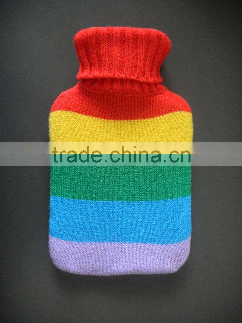 knitted hot water bottle cover