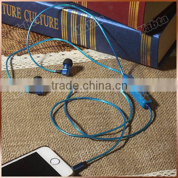 In-Ear Style hot selling Blue LED telephone earphone
