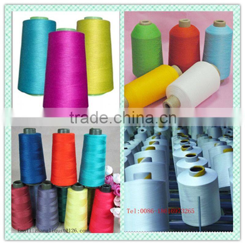 12/4 virgin polyester sewing thread plastic cone