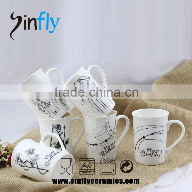 High quality white ceramic advertising coffee cup