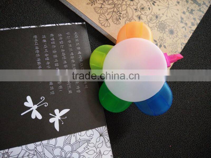 high quality hot selling Promotional gift flower shaped highlighter pen