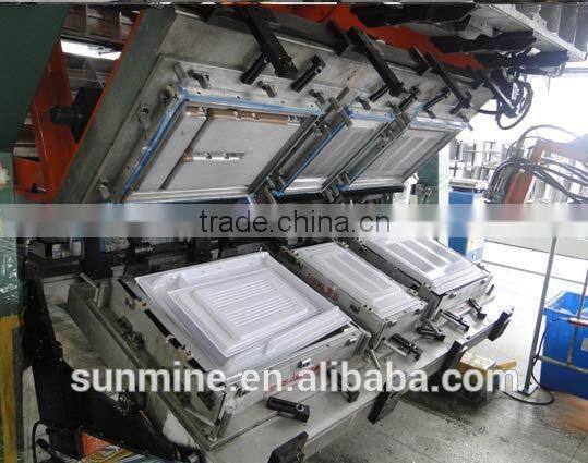 Top ranking seven stations refrigerator rotary door foaming production manufacturing line