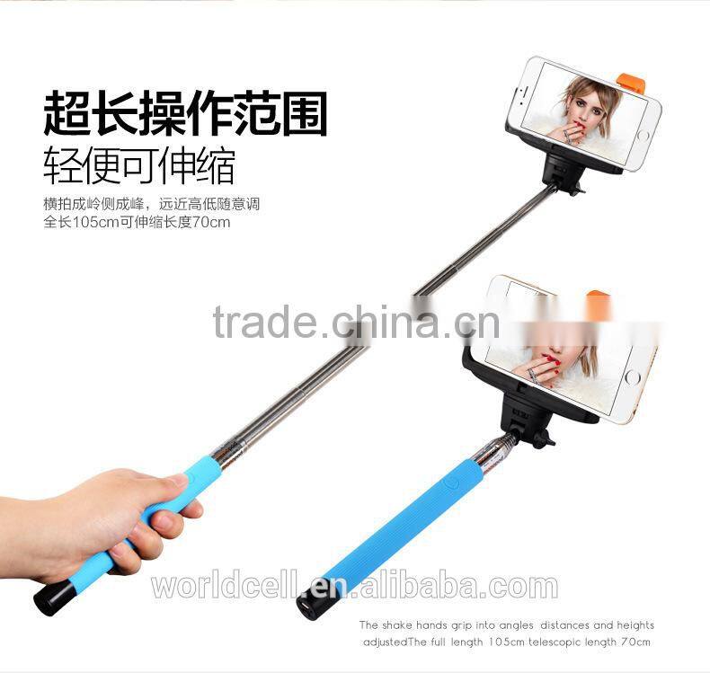 alibaba express colorful bluetooth selfie stick with bluetooth