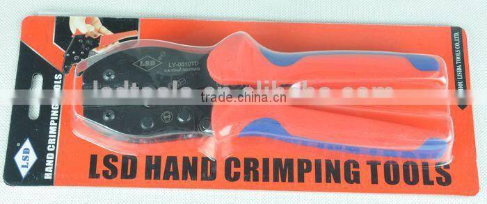 High quality Ratchet hand Crimping tool for non-insulated terminals,cable lug connector LY-0510TD.