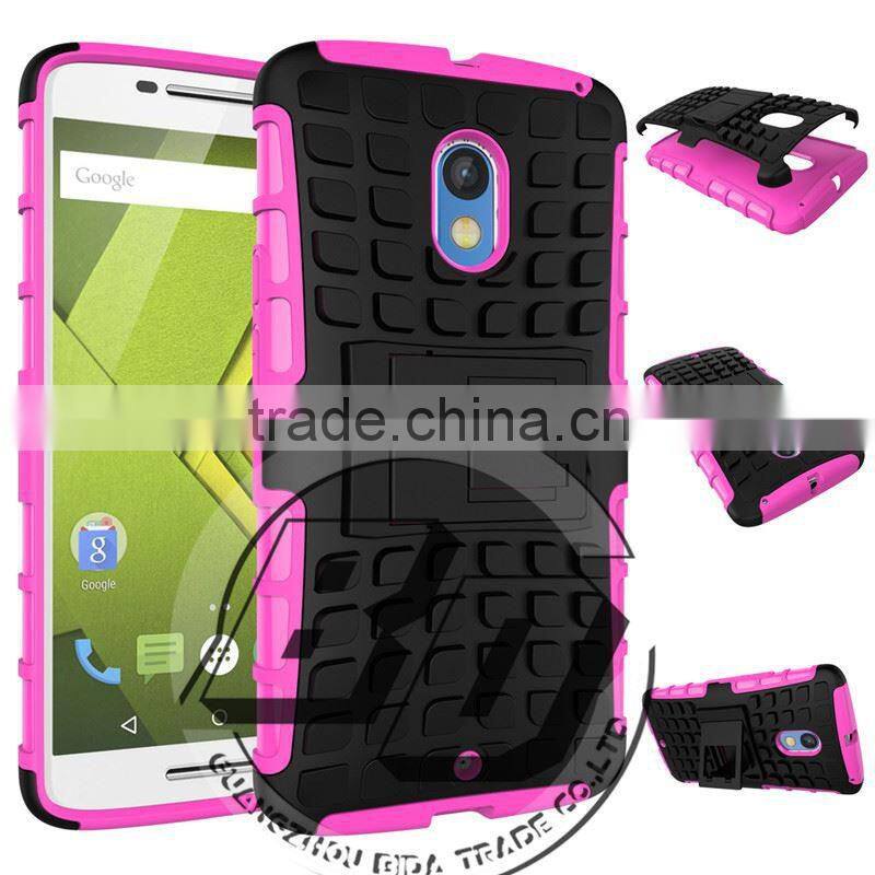For Motorola Moto X Play heavy duty armor kickstand TPU+PC 2 in 1 case for Motorola Moto X Play hard case fast delivery
