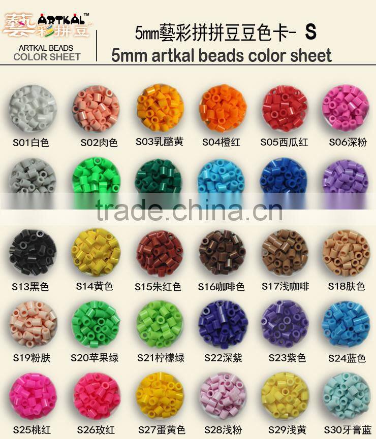 UKENN S-5MM 2025pcs fuse perler beads/box 15 colors with pegboard jewelry making kits for kids
