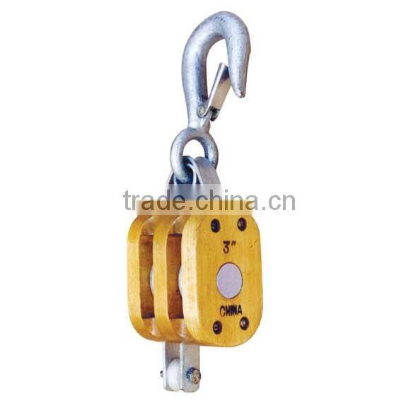 HOOK REGULAR WOOD PULLEY BLOCK