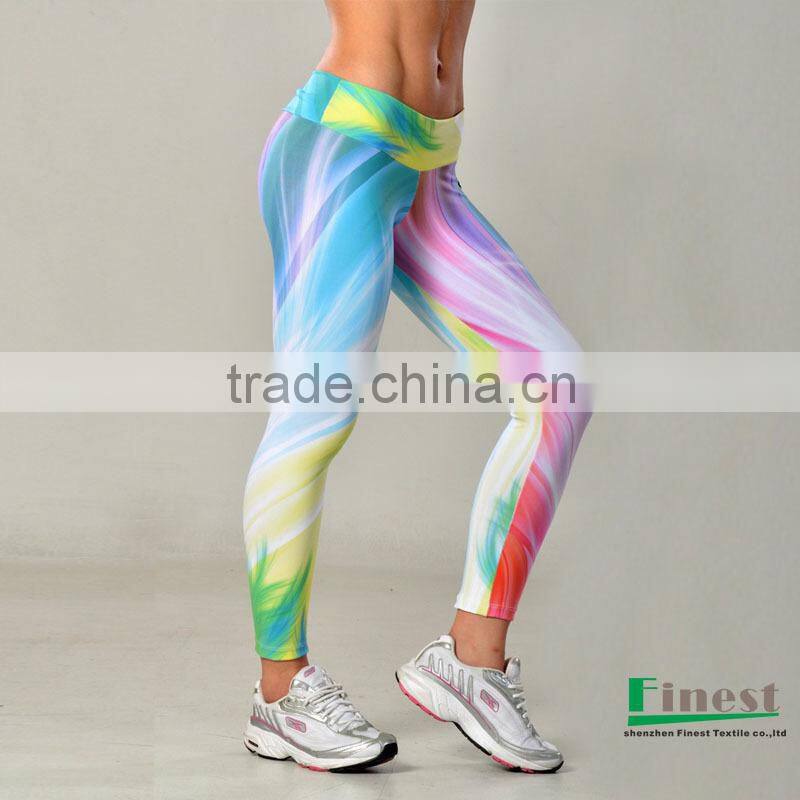 custom sublimation tight yoga leggings for women