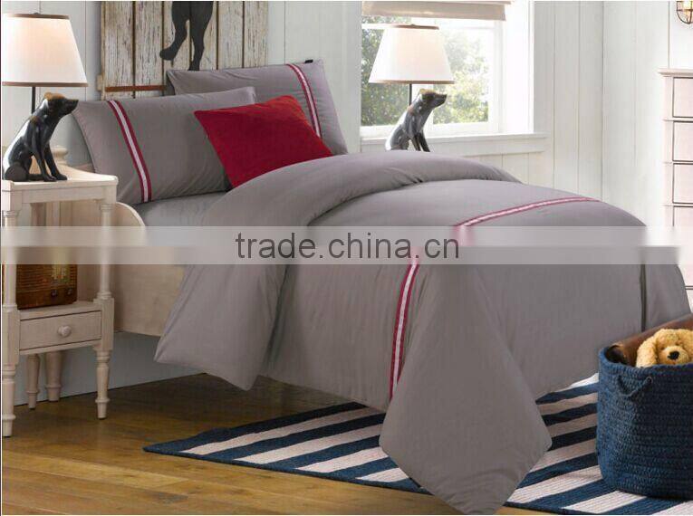 New 4pcs European Five-Star hotel bedding set luxury bedding set Stripes Comforter Set King Size Bed Cover Set/Pillowcase