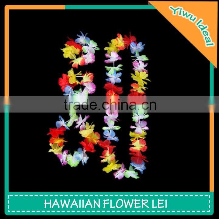Rainbow Polyester Flower Garland Hawaiian Graduation Leis